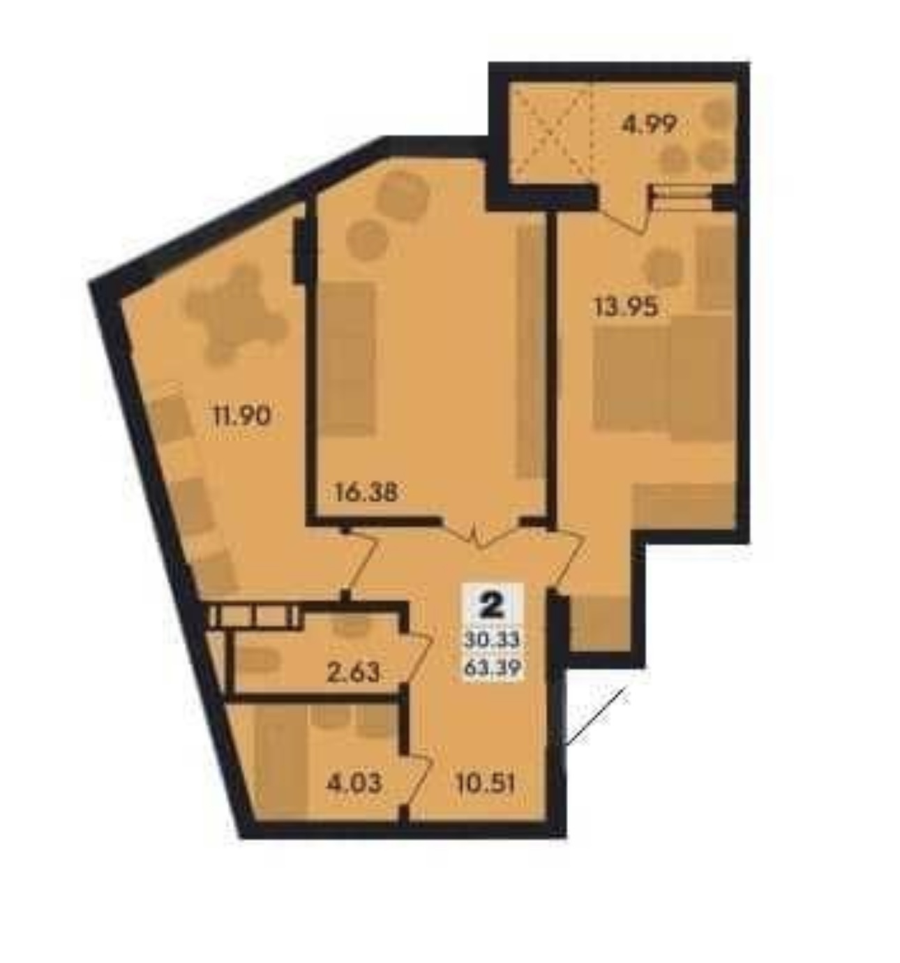 Купить Квартира 2 к. проспект Незалежності Вернісаж