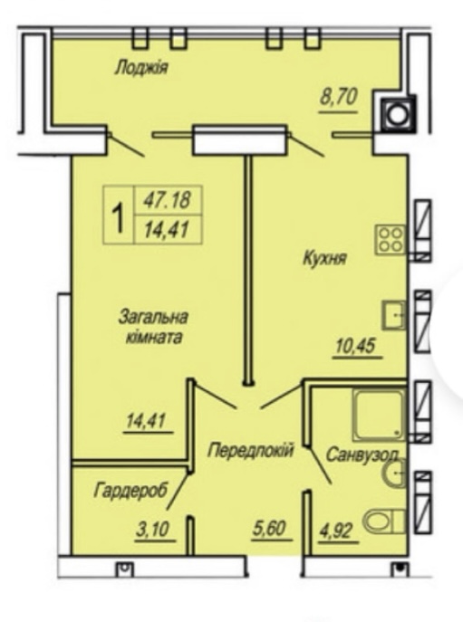 Купить Квартира 1 к. Героїв Десантників Панорама